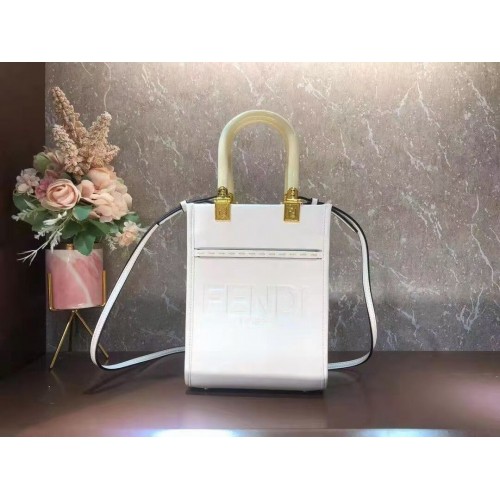 FENDI SUNSHINE SHOPPER bőr minitáska F1620 fehér