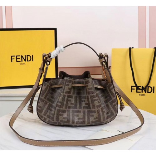 FENDI TOUCH Bőr Táska 8BS059 Barna