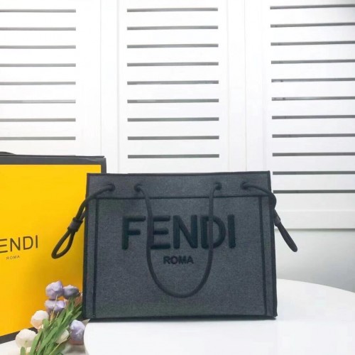 FENDI Vászon Táska F6501 Sötét Szürke