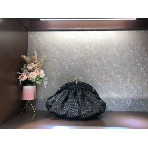 FENDI Raffia Táska F7641 Fekete
