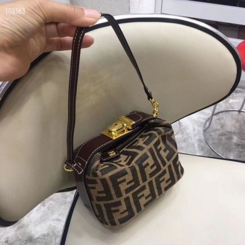 FENDI mini szövettáska 8BR051 barna