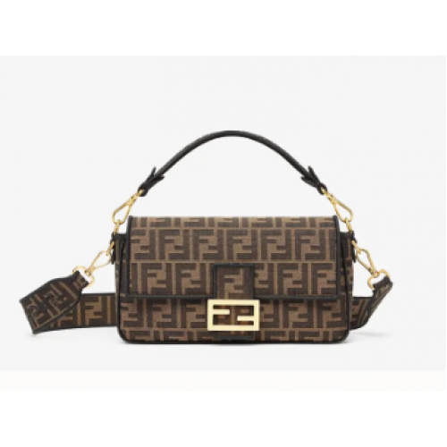 Fendi BAGUETTE Barna szövettáska 8BR600A6