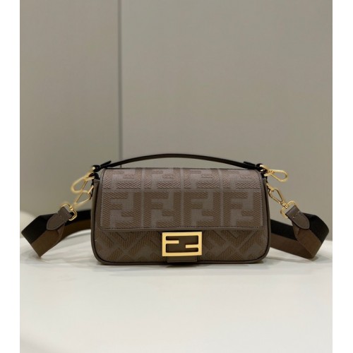 Fendi Baguette Láncos FF Szövettáska 8BR600A Szürke