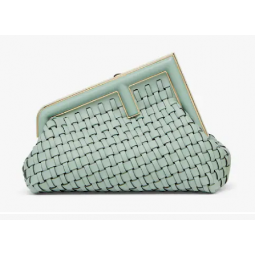 Fendi First Kis Mentazöld Bőr Összefonódó Táska 8BP129A Zöld