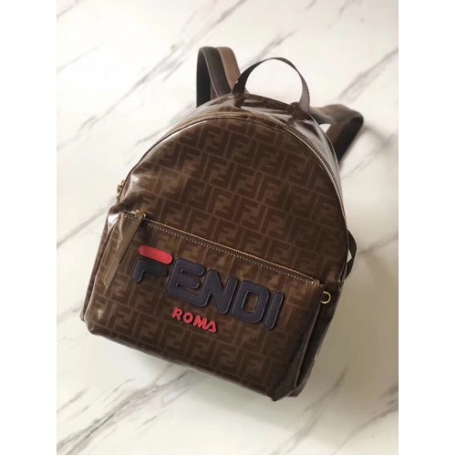 Fendi MINI BACKPACK Kis többszínű vászon hátizsák 8BZ036