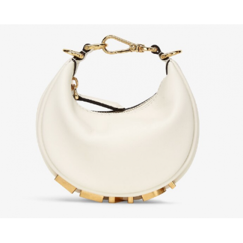 Fendi Nano Fendigraphy fehér bőr medál 7AS089A