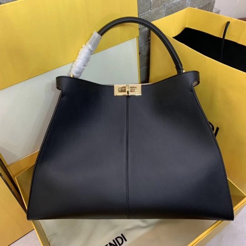 Fendi Eredeti Bőr PEEKABOO Táska 3655 Fekete