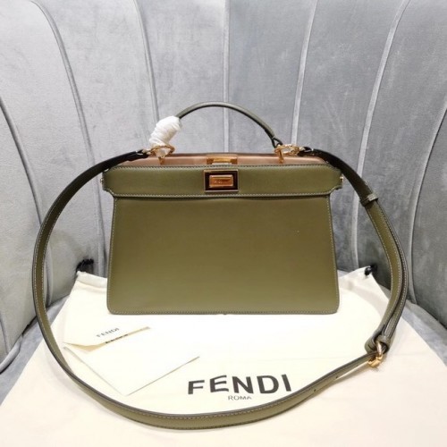 Fendi PEEKABOO ISEEU EAST-WEST bőrtáska 8BN323A zöld