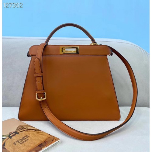 Fendi PEEKABOO ISEEU KÖZEPES bőr táska 70193 barna