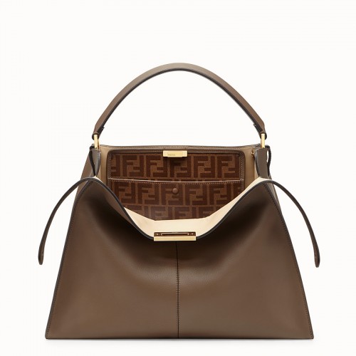 Fendi PEEKABOO X-LITE barna bőr táska 8BN304A