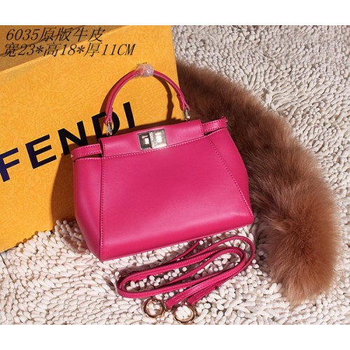 Fendi Peekaboo Táska Sima Bőr FD6035 Rózsaszín