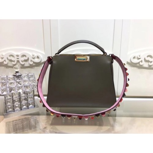 Fendi Peekaboo Táska Eredeti Bőr F3659 Zöld