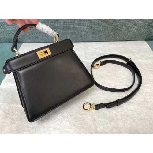 Fendi Peekaboo ISeeU mini bőr táska 8BR3118 fekete