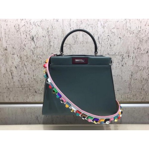 Fendi Peekaboo Kis Táska Borjúbőr FD26796 Zöld