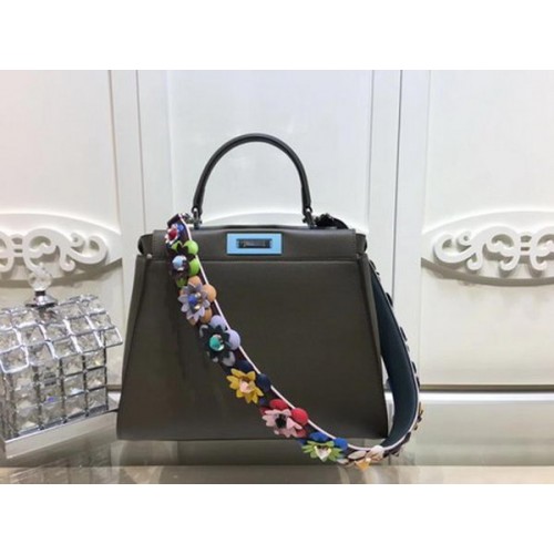 Fendi Peekaboo Kis Táska Borjúbőr FD26796 Khaki