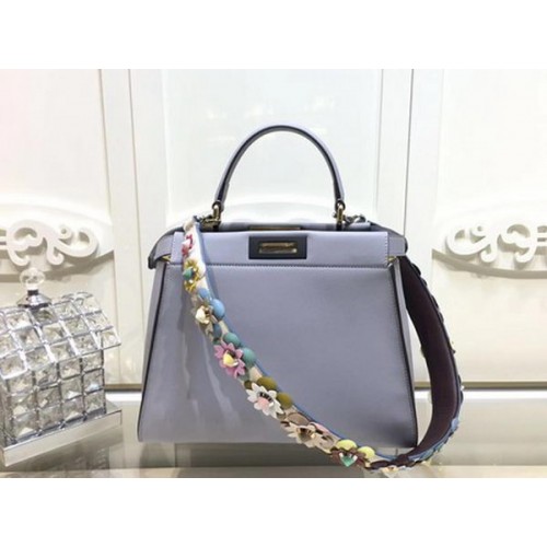 Fendi Peekaboo Kis Táska Borjúbőr FD26796 Égkék