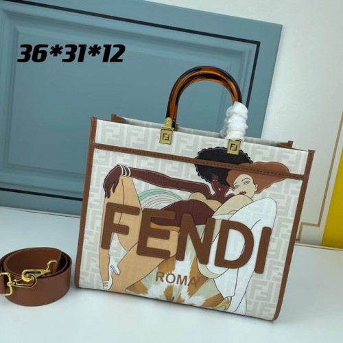 Fendi Graffiti Nyomtatású Szövet Bevásárlótáska 0002