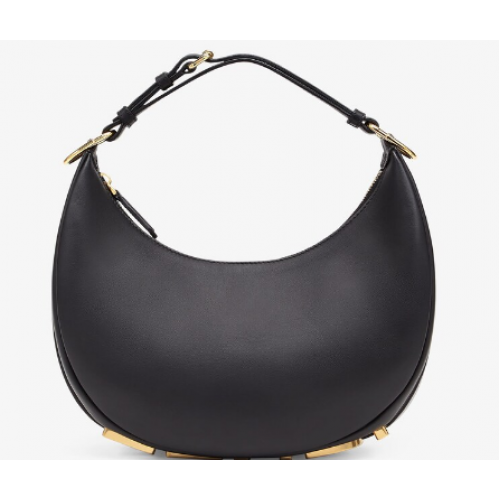 Fendi graphy Kis fekete bőr táska 8BR798