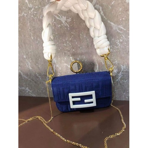 Fendi mini BAGUETTE pamuttáska F6550 kék