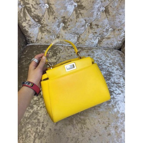 Fendi mini Peekaboo Táska Borjúbőr 30320 Sárga