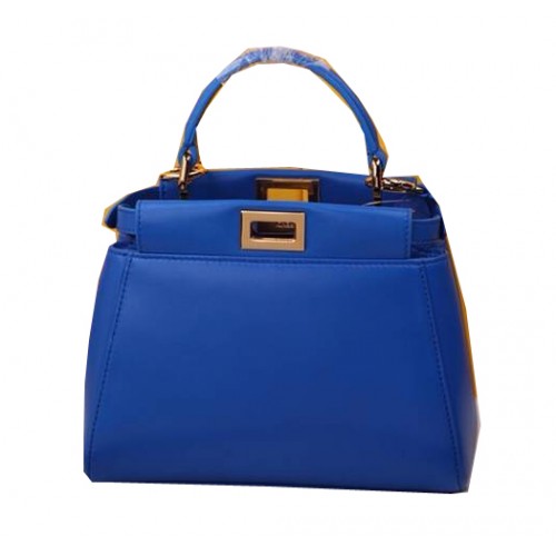 Fendi Mini Peekaboo Táska Báránybőr Bőr F520885 Kék