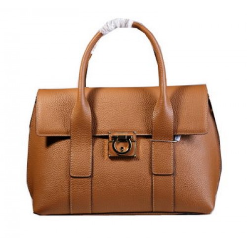 Ferragamo közepes méretű borjúbőr táska 21D941 búzaszín