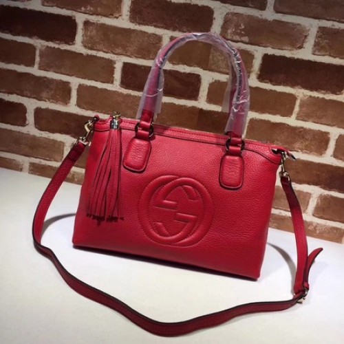 Gucci marhabőr soho felső fogantyús táska 308362 piros
