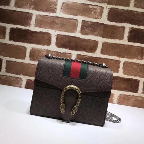 Gucci Dionüszosz Licsi Mintás Mini Válltáska 421970 Barna