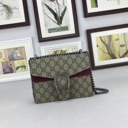 Gucci Mini Dionysus GG Vászon Válltáska 421970 Borszínű