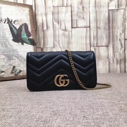 Gucci GG Marmont Mini Táska 488426 Fekete