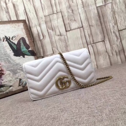 Gucci GG Marmont Mini Táska 488426 Fehér