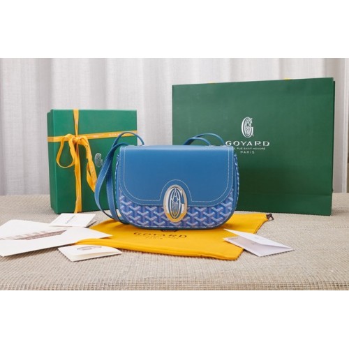 Goyard borjúbőr válltáska 9967 égkék