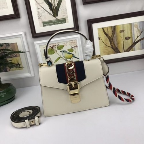 Gucci Sylvie Lather minitáska 470270 OffWhite