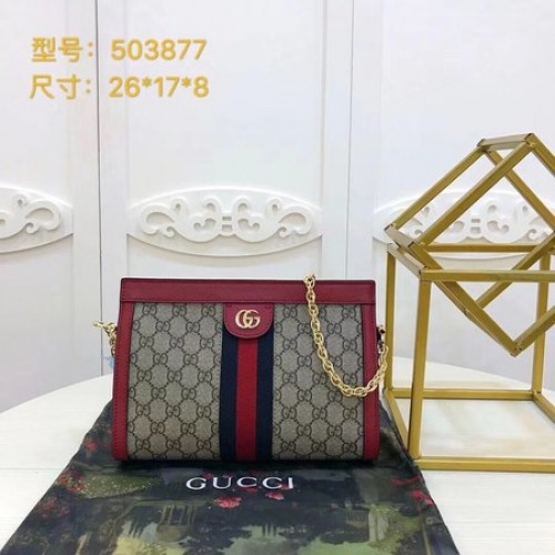 Gucci Ophidia GG Kis Válltáska 503877 Piros