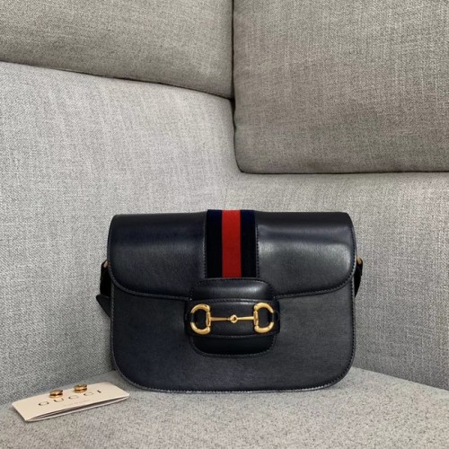 Gucci 1955 texturált bőr válltáska 602204 fekete