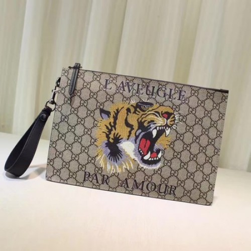 Gucci Angry Cat Print GG Supreme Táska 473904 Tiger