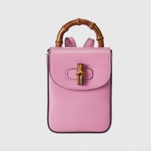 Gucci bambusz mini kézitáska 702106 rózsaszín