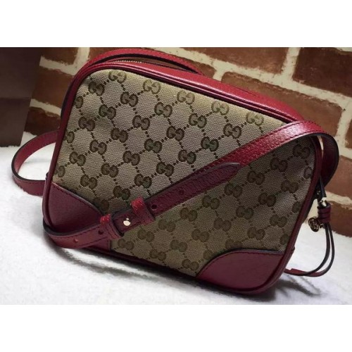 Gucci Bree Eredeti GG Vászon Mini Messenger Táska 387360 Bordó