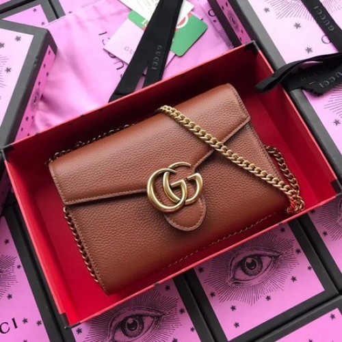 Gucci Borjúbőr Válltáska 401232 Kávé