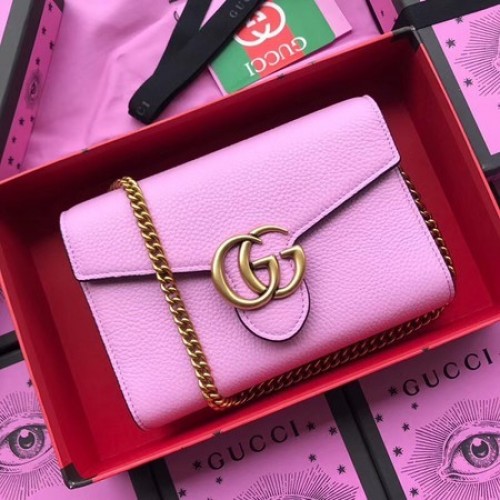 Gucci Borjúbőr Válltáska 401232 Rózsaszín