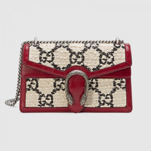 Gucci Dionysus GG Eredeti tweed válltáska 400249 fehér