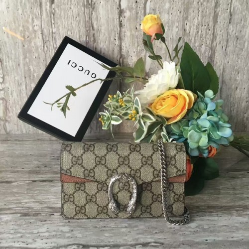 Gucci Dionysus GG Supreme Mini Válltáska 476432 Teveszín