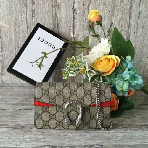 Gucci Dionysus GG Supreme Mini Válltáska 476432 Piros