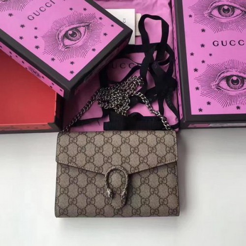 Gucci Dionysus GG Supreme Válltáska 401231 Sárgabarack és Piros