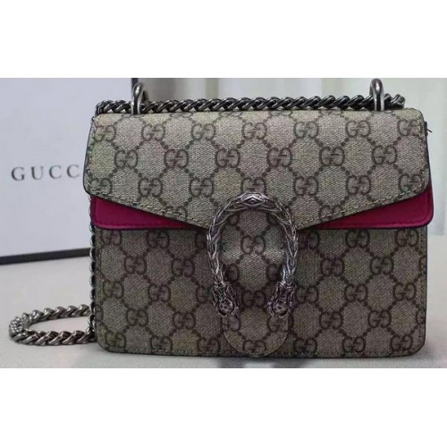 Gucci Dionysus GG Supreme Válltáska 421970 Rózsaszín