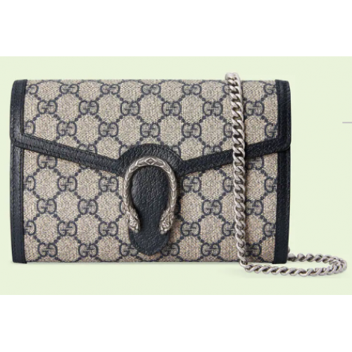 Gucci Dionysus GG láncos pénztárca 401231 kék