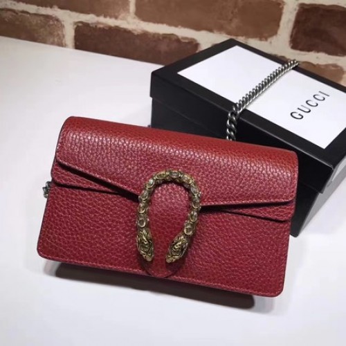Gucci Dionüszosz Bőr Szuper Mini Táska 476432 Piros