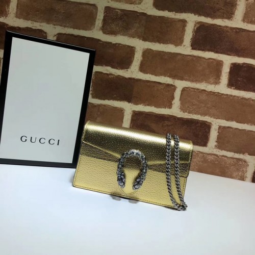 Gucci Dionüszosz Bőr Szuper Mini Táska 476432 Arany