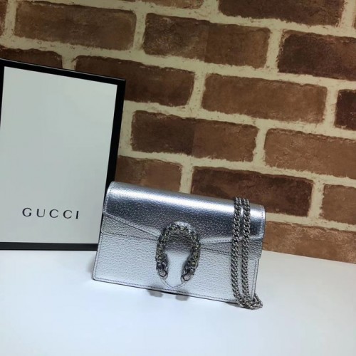 Gucci Dionüszosz Bőr Szuper Mini Táska 476432 Ezüst