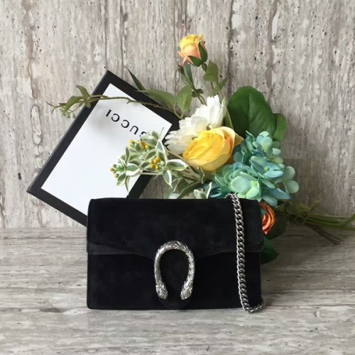 Gucci Dionysus Velúr Bőr Mini Válltáska 476432C Fekete